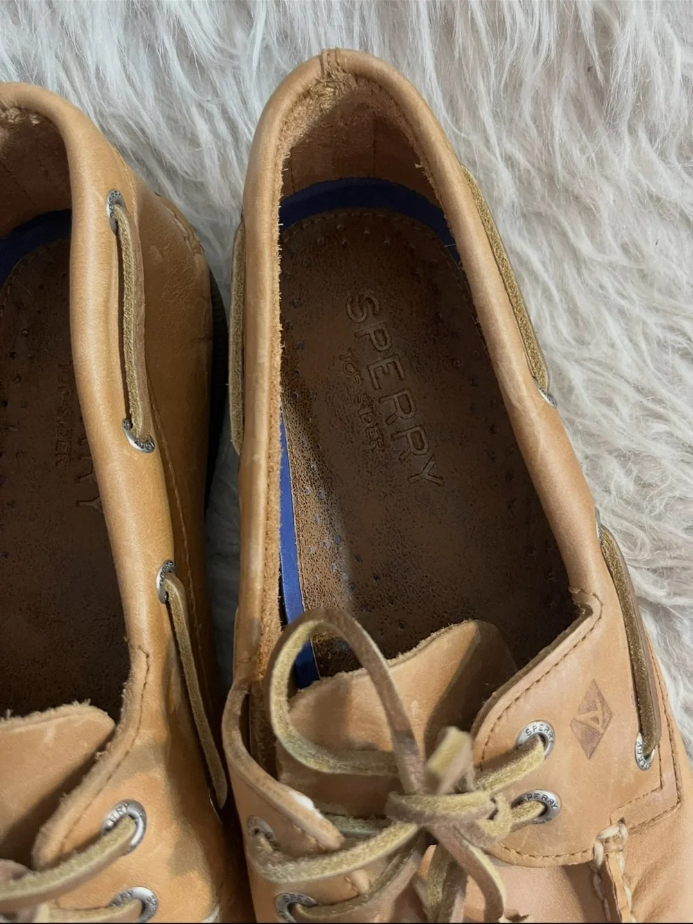 Sperry Light Brown Leather Boat Shoes